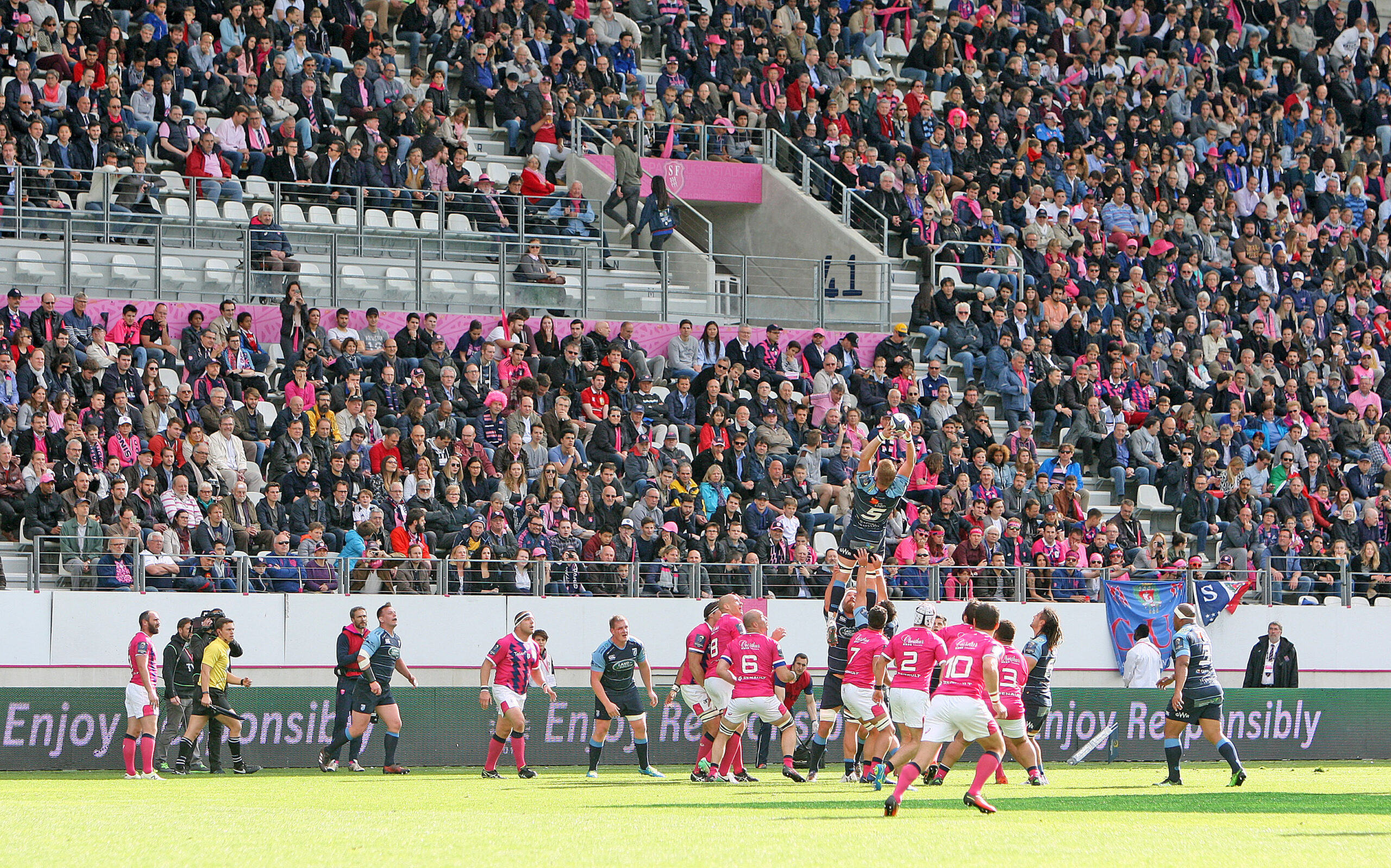 Stade Francais vs Cardiff Blues - European Champions Cup Semi Final Play Off - The packed stand at Stade Francais.